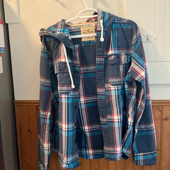 Hollister men’s button down shirt with hood - Picture 1 of 4